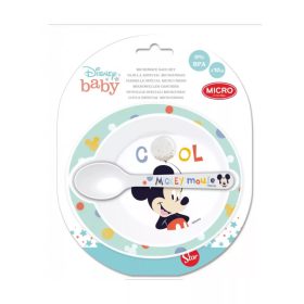 Disney Mickey baba micro mélytányér + kanál szett