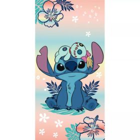   Disney Lilo és Stitch, A csillagkutya Flower Island fürdőlepedő, strand törölköző 70x140cm 