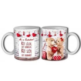 Bögre -Szeretlek Plüss Macik